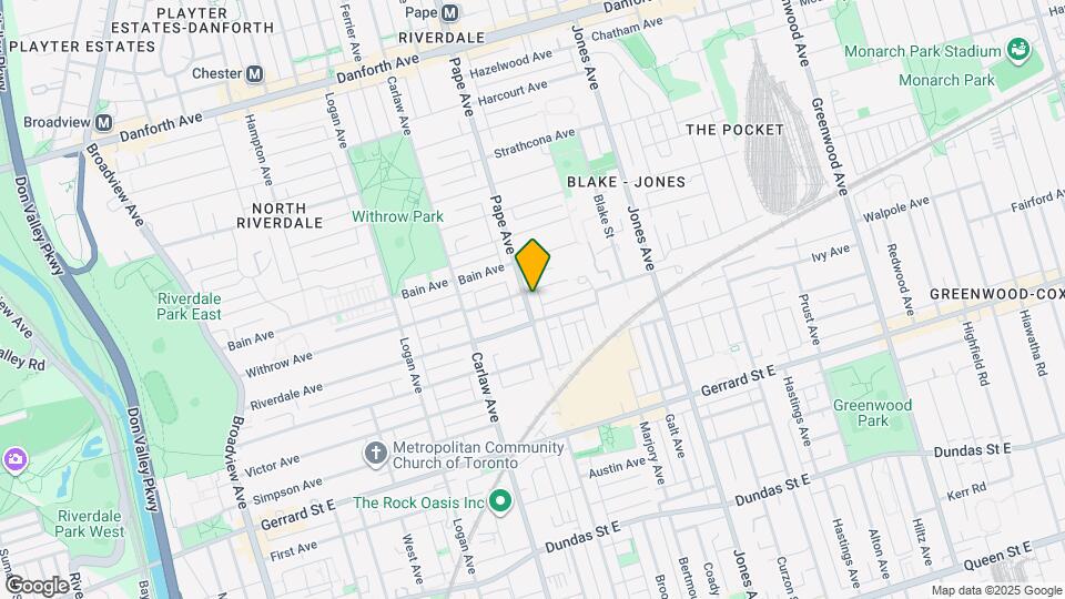 463 Pape Ave Map and Location Details