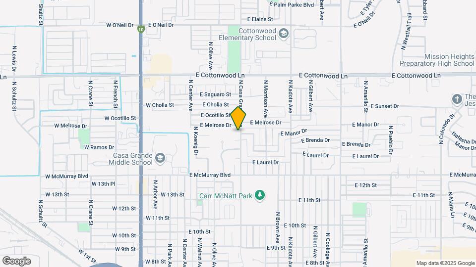 1495 N Casa Grande Ave Map and Location Details