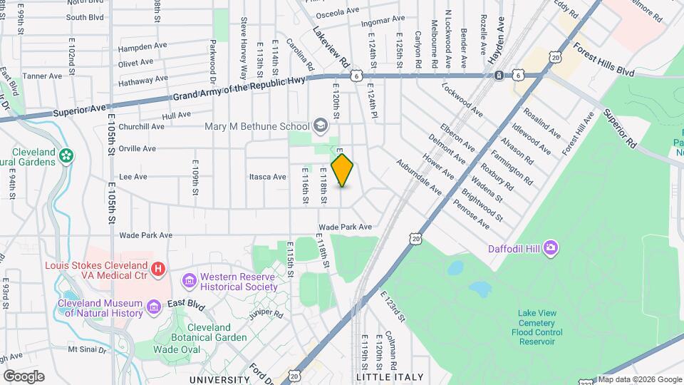 1483 E 120th St Map and Location Details