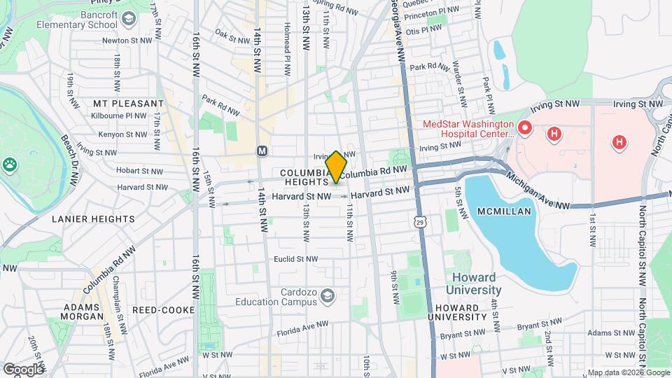 1117 Harvard St NW Map and Location Details