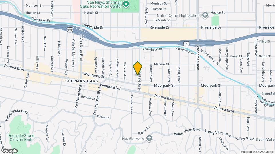 4433 Hazeltine Ave Map and Location Details