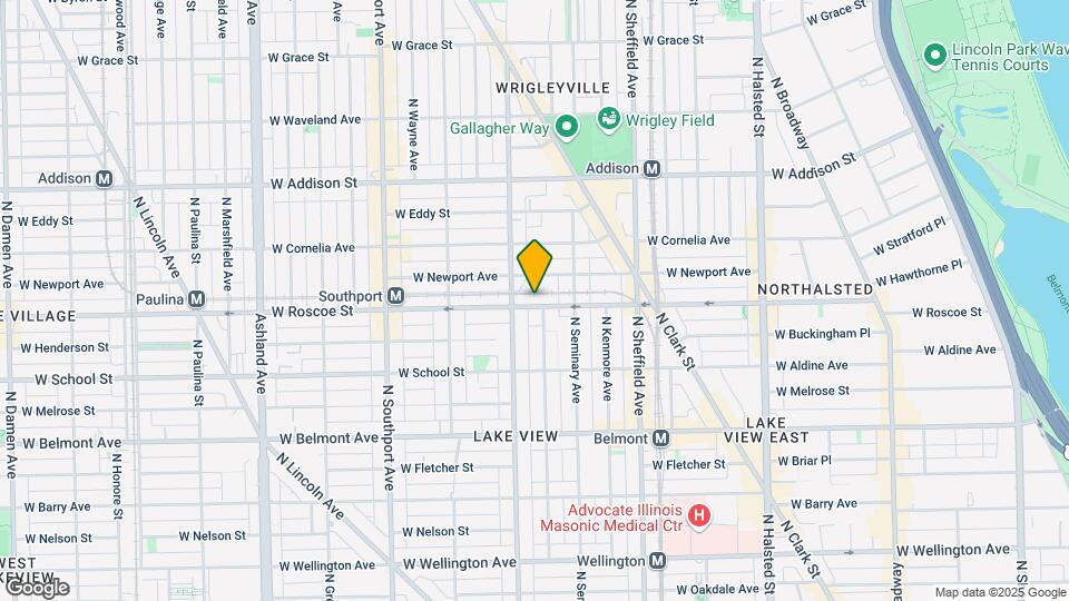 1140 W Roscoe St Map and Location Details