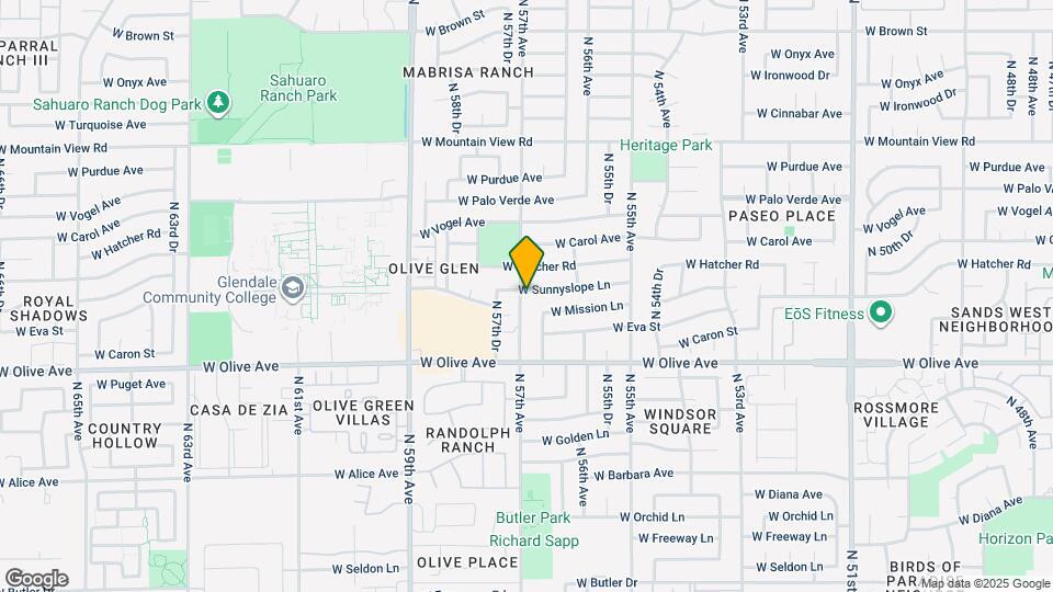5651 W Sunnyslope Ln Map and Location Details