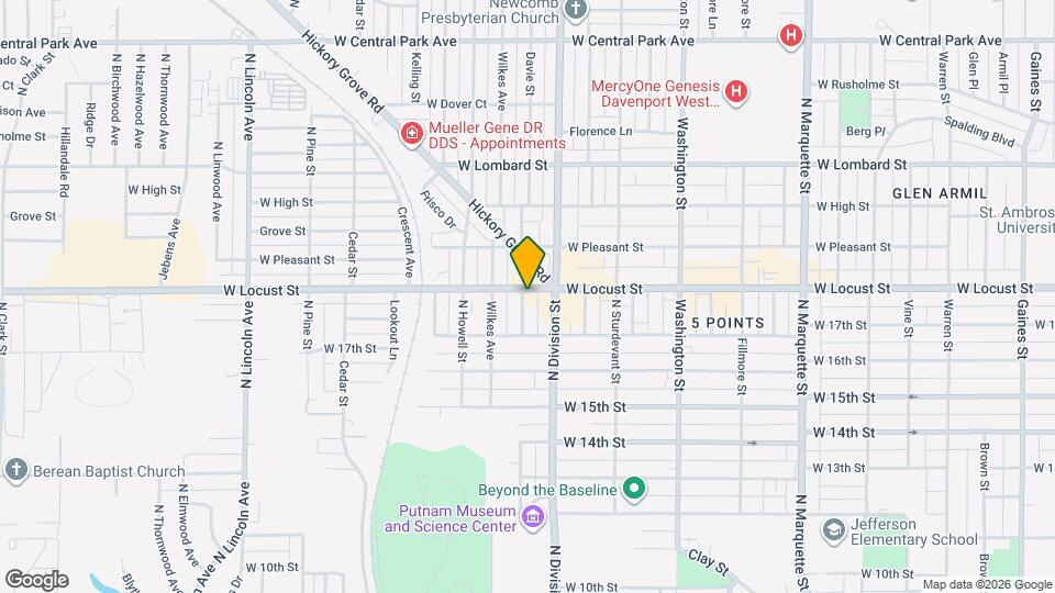 1723 W Locust St Map and Location Details