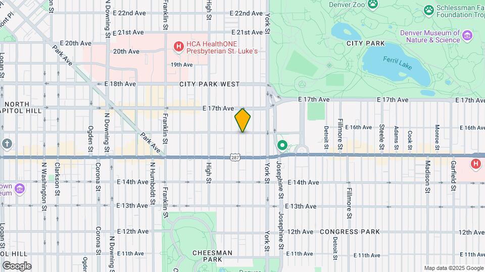 1580 Vine St Mapa y Detalles de la Ubicación
