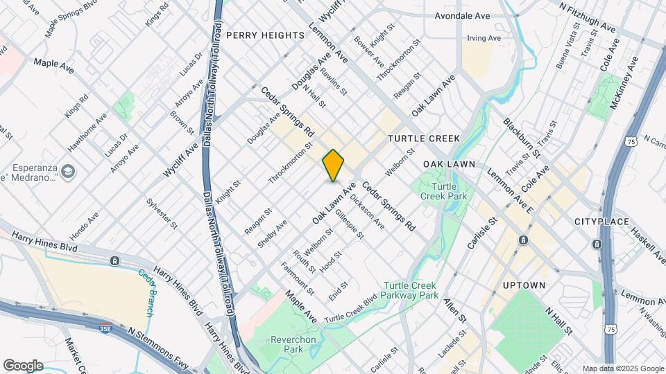 2929 Oak Lawn Ave Map and Location Details