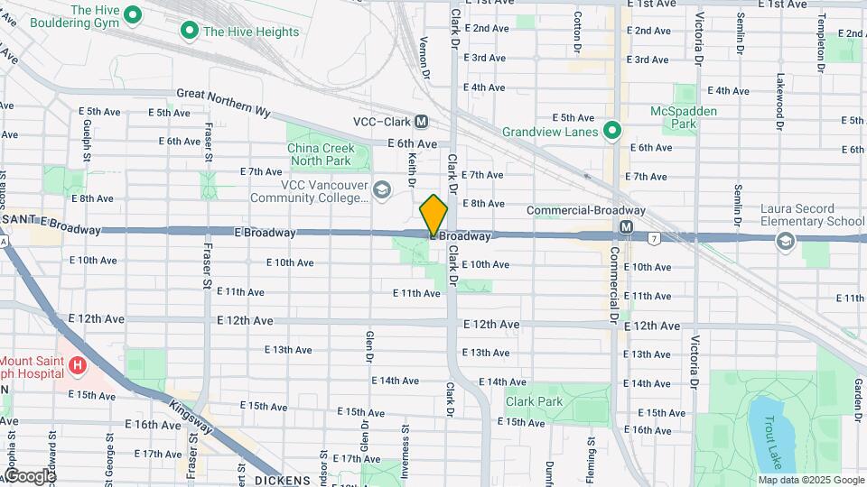 1260 E Broadway Map and Location Details