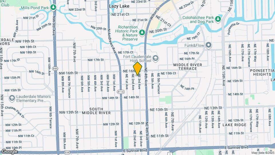 1521 NE 3rd Ave Map and Location Details