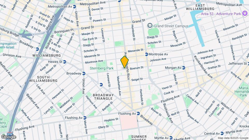134 Boerum St, Unit F5 Map and Location Details