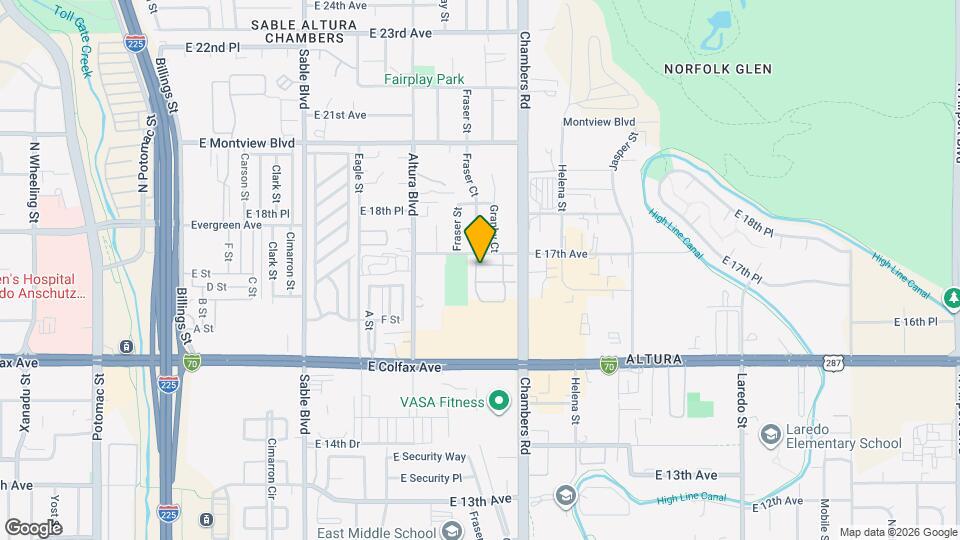 15102 E Batavia Pl Mapa y Detalles de la Ubicación