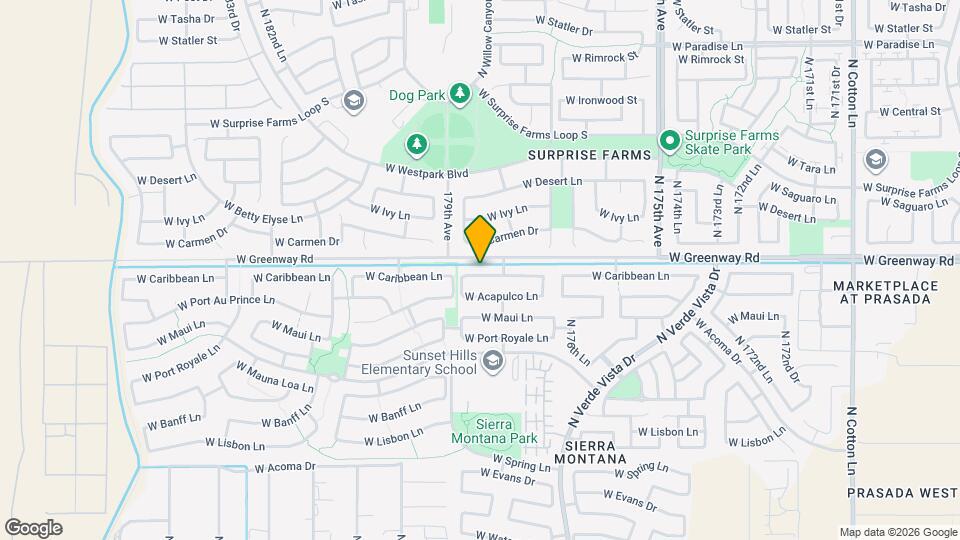 17838 W Caribbean Ln Map and Location Details