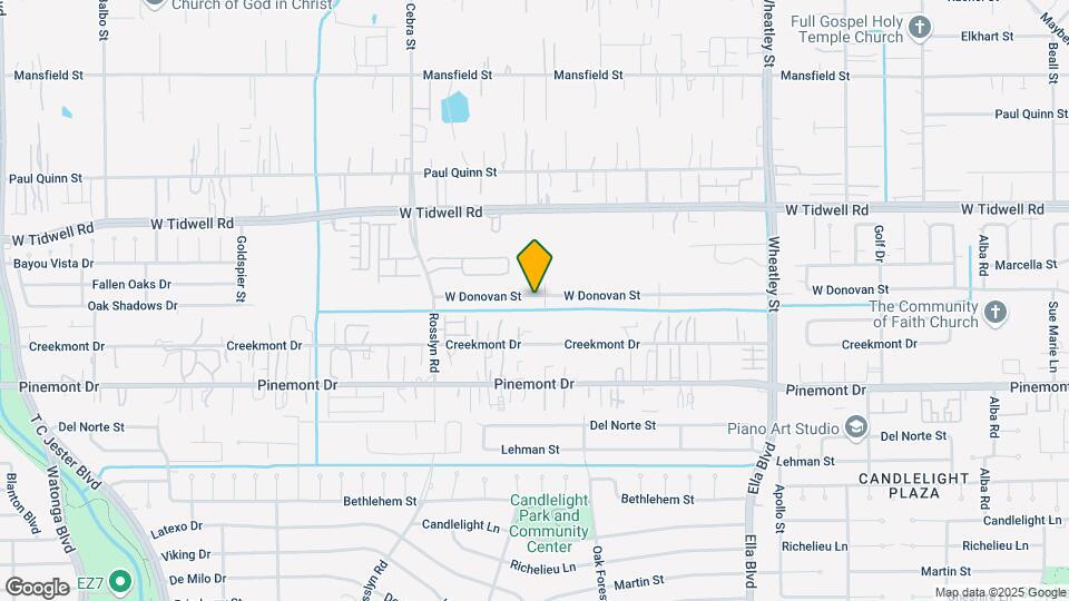 1607 W Donovan St Map and Location Details