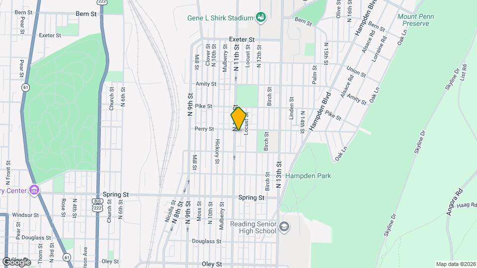 1251 N 11th St Map and Location Details