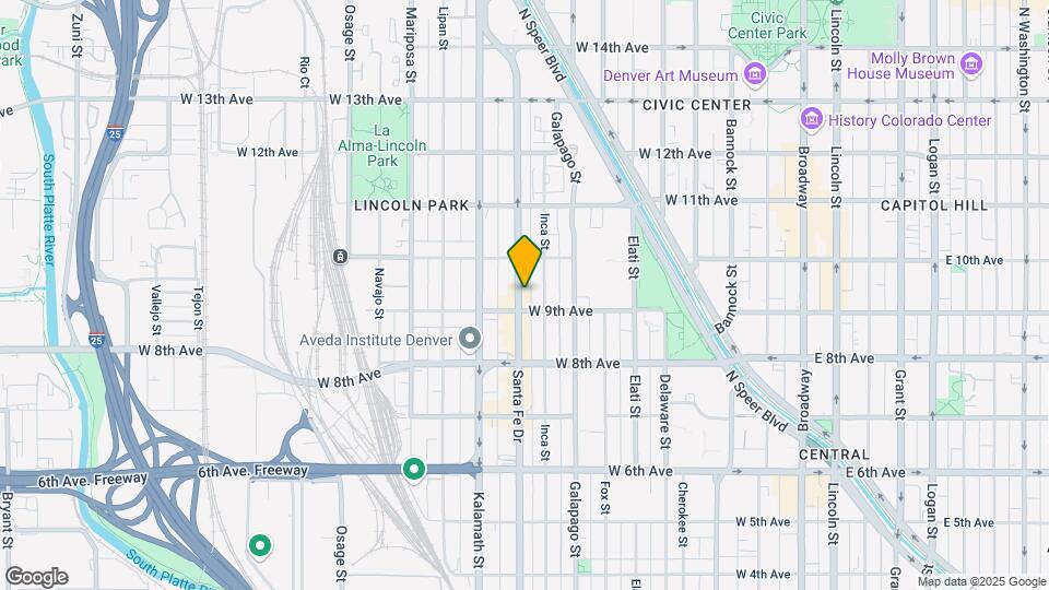 910 Santa Fe Dr Map and Location Details