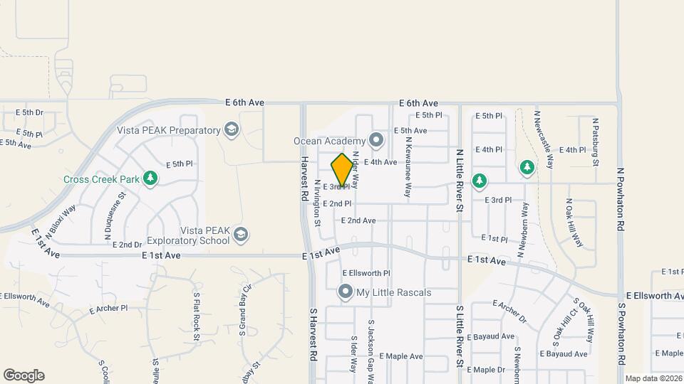 25090 E 3rd Pl Mapa y Detalles de la Ubicación