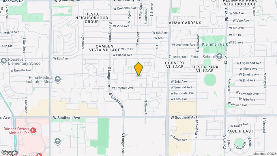 1406 W Emerald Ave Mapa y Detalles de la Ubicación