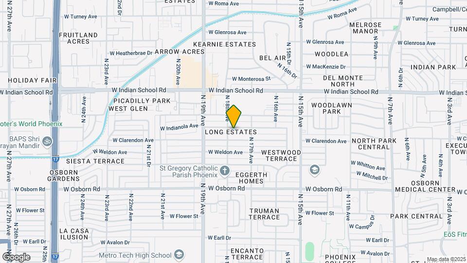 1735 W Indianola Ave Map and Location Details