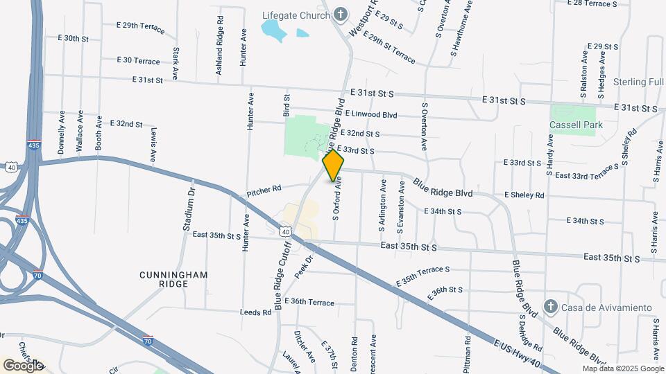 3320 S Oxford Ave Map and Location Details