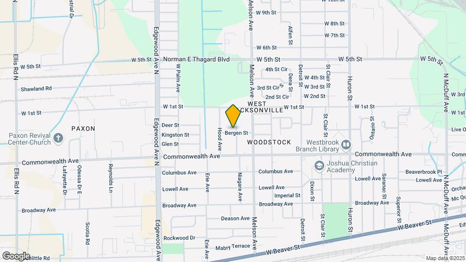 1052 Woodstock Ave Map and Location Details