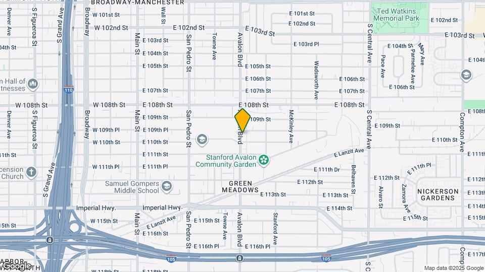 10960 Avalon Blvd Mapa y Detalles de la Ubicación