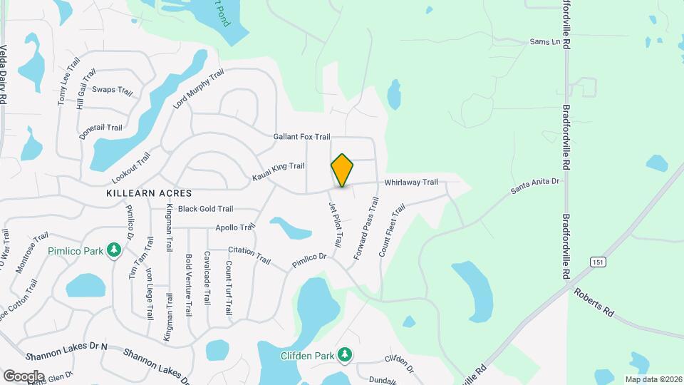 3327 Whirlaway Trail Map and Location Details