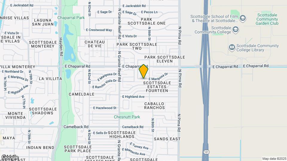 8525 E Mariposa Dr Map and Location Details