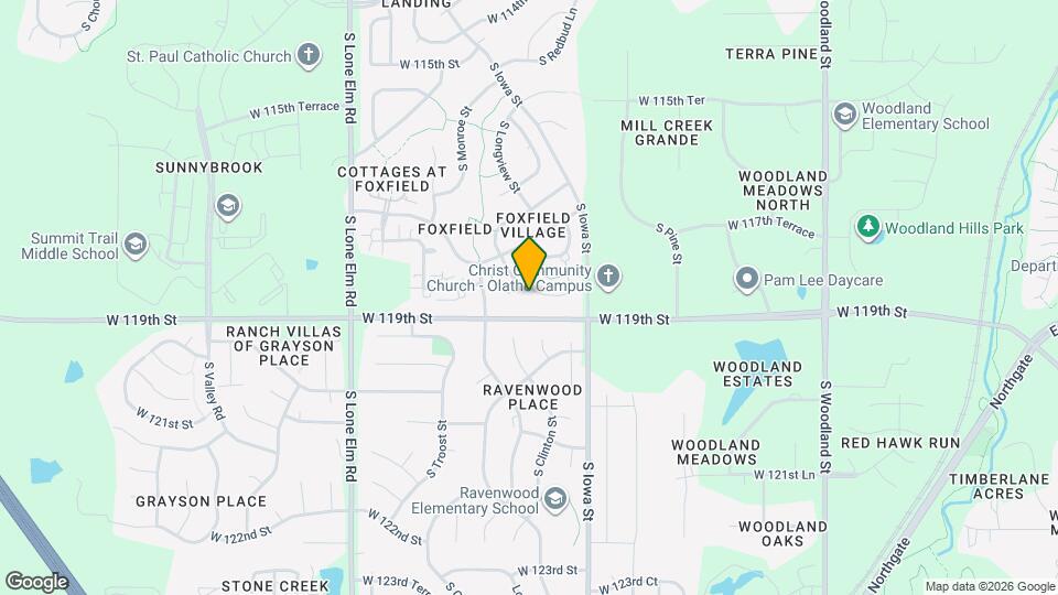 20917 W 118th Terrace Mapa y Detalles de la Ubicación