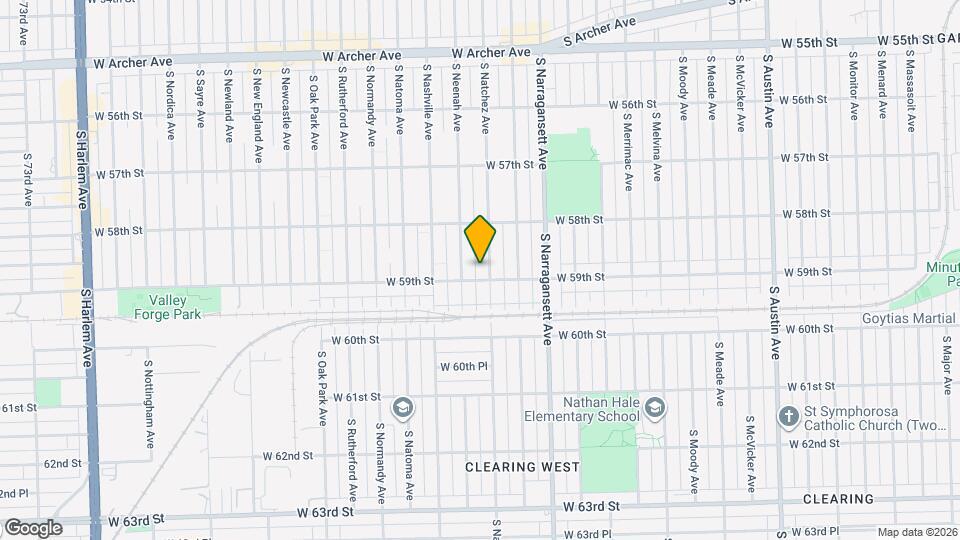 5850 S Natchez Ave Mapa y Detalles de la Ubicación