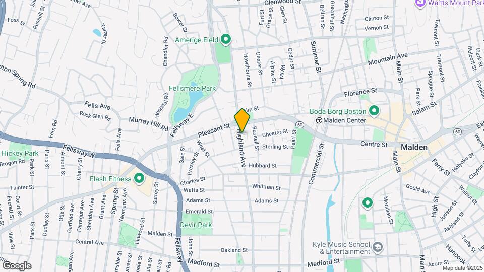 393-393 Highland Ave, Unit 3R Map and Location Details