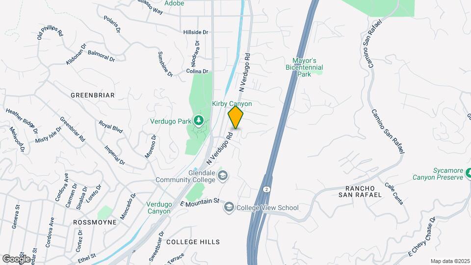 1570 N Verdugo Rd-Unit -B Map and Location Details