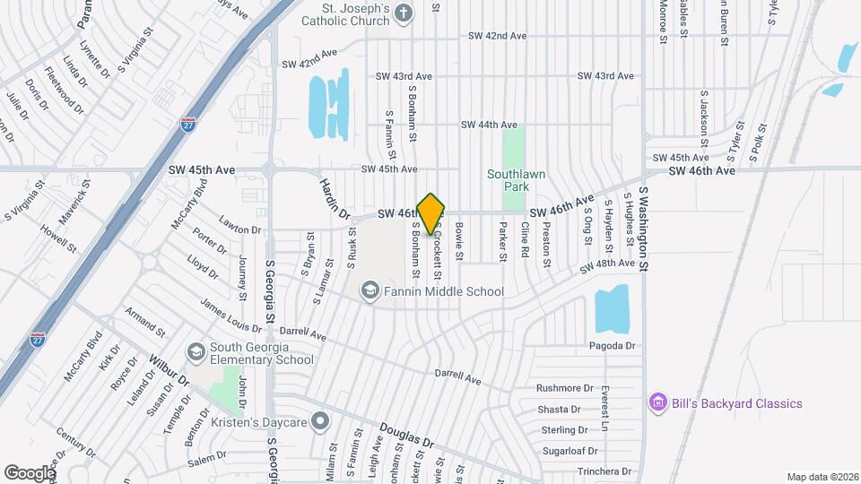 4614 S Crockett St Map and Location Details