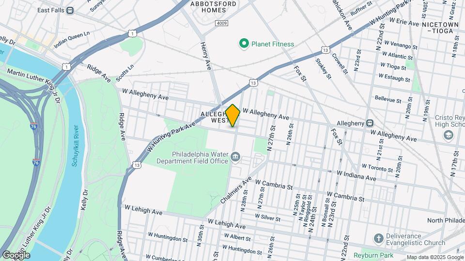 2911 W Clearfield St, Unit B Map and Location Details