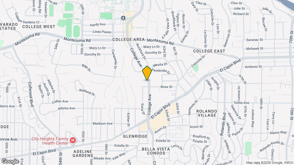 4830 College Ave Map and Location Details