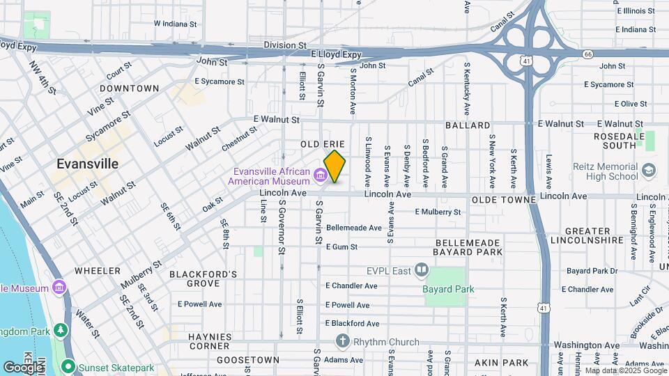 654 Lincoln Ave Map and Location Details