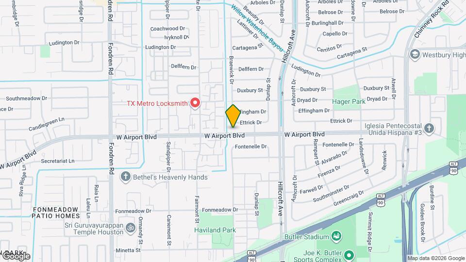 6038 W Airport Blvd Map and Location Details