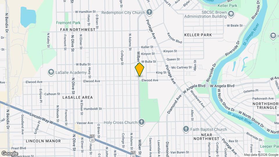 1404 Wilber St Map and Location Details