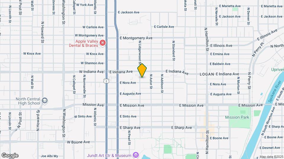 301 E Nora Ave Map and Location Details