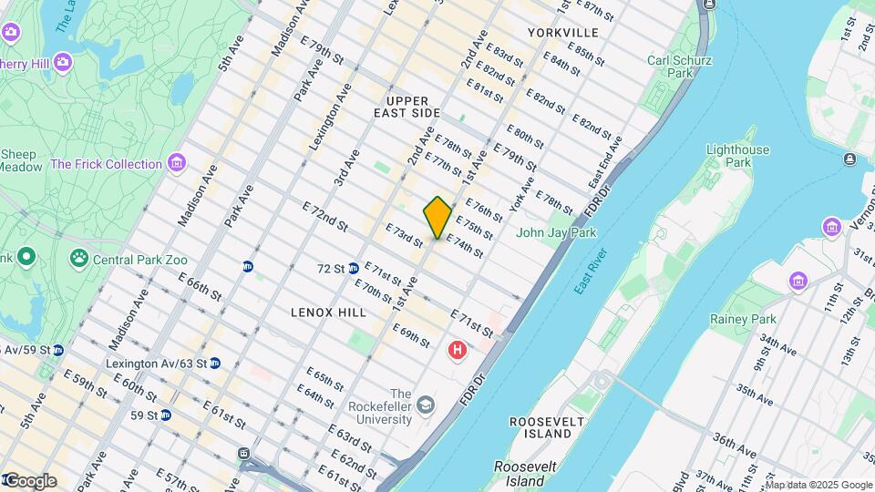 1374 First Avenue Mapa y Detalles de la Ubicación