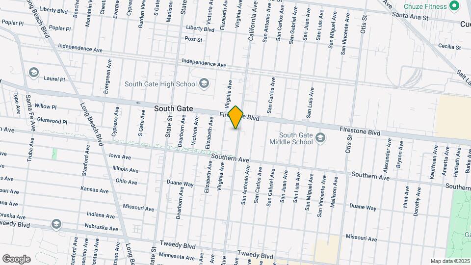 8941 California Ave Map and Location Details