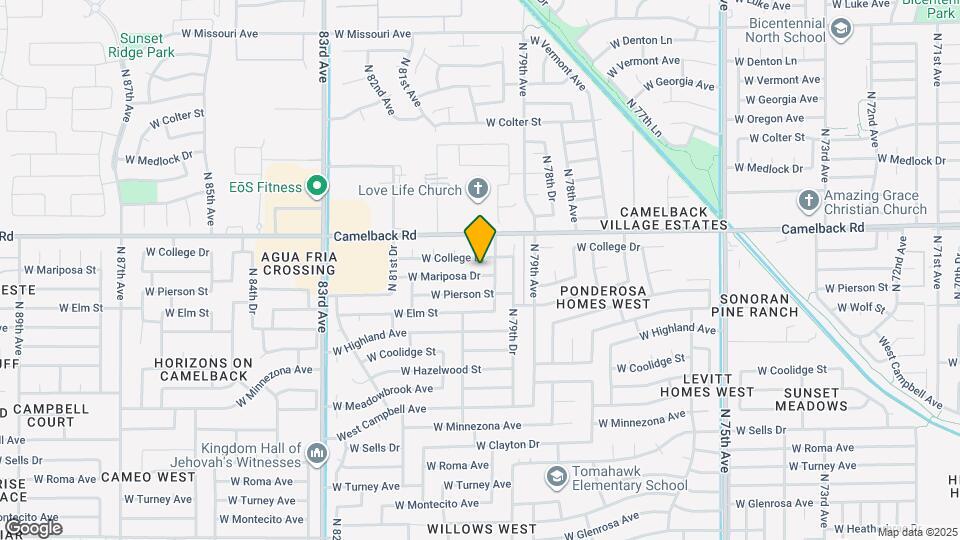 7956 W Mariposa Dr Map and Location Details