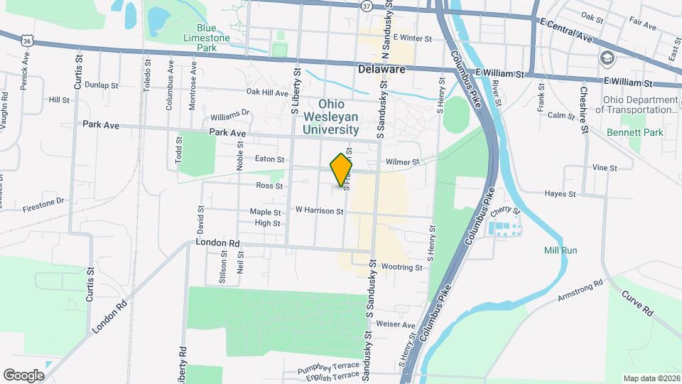 184 S Franklin St-Unit -A Map and Location Details
