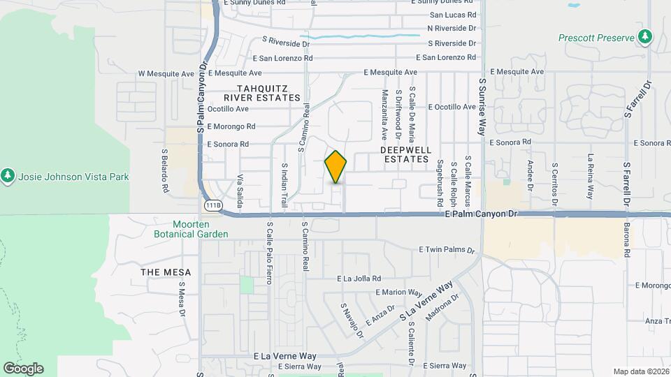 1028 E Palm Canyon Dr Map and Location Details