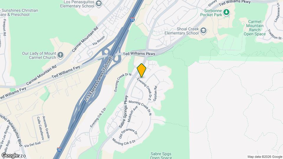 Evening Creek at Sabre Springs Apartments and Nearby San Diego