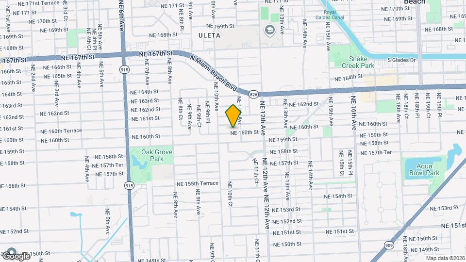 1071 NE 160th St Map and Location Details