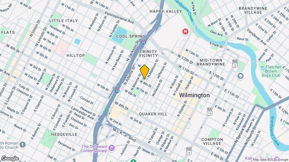 807 N Madison St Map and Location Details