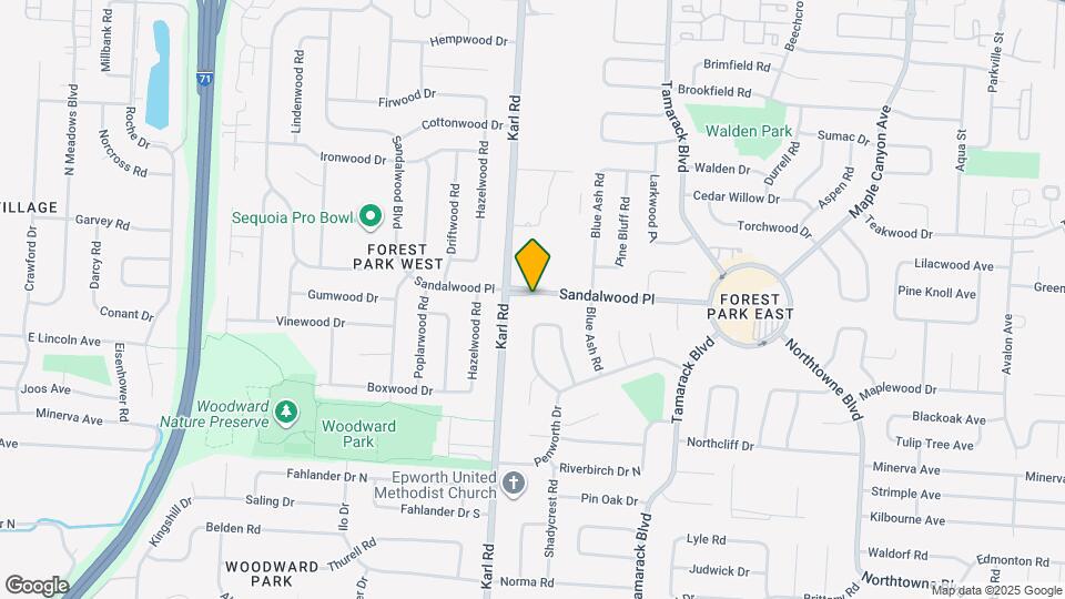 1601 Sandalwood Pl Map and Location Details