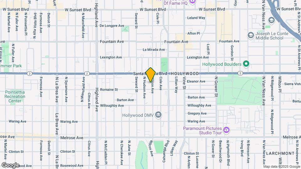 1019 N Wilcox Ave Map and Location Details