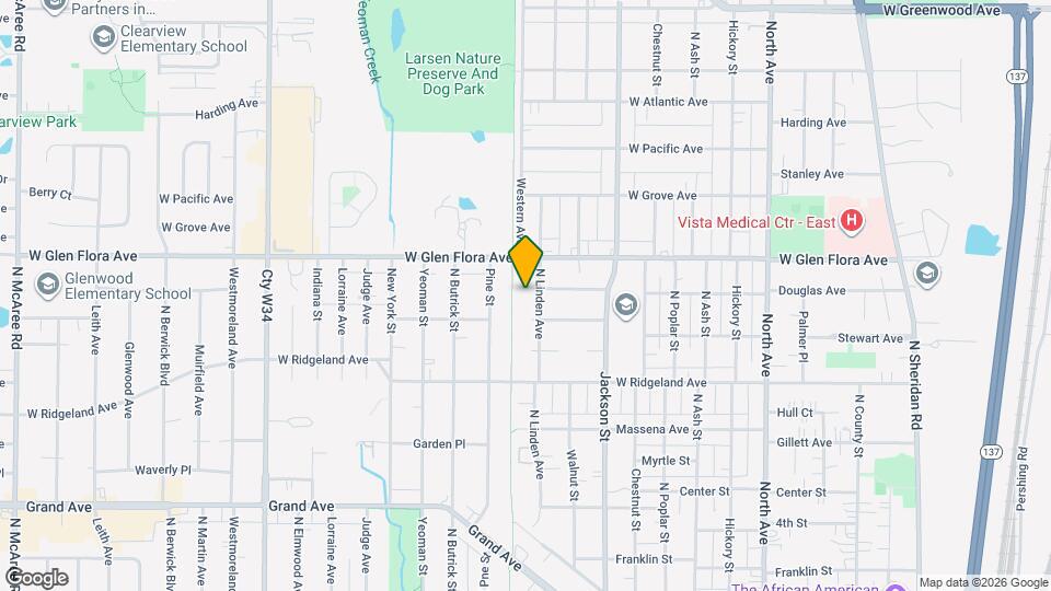 1105 Woodlawn Cir Map and Location Details