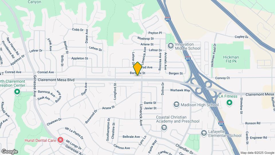 5170 Clairemont Mesa Blvd Map and Location Details