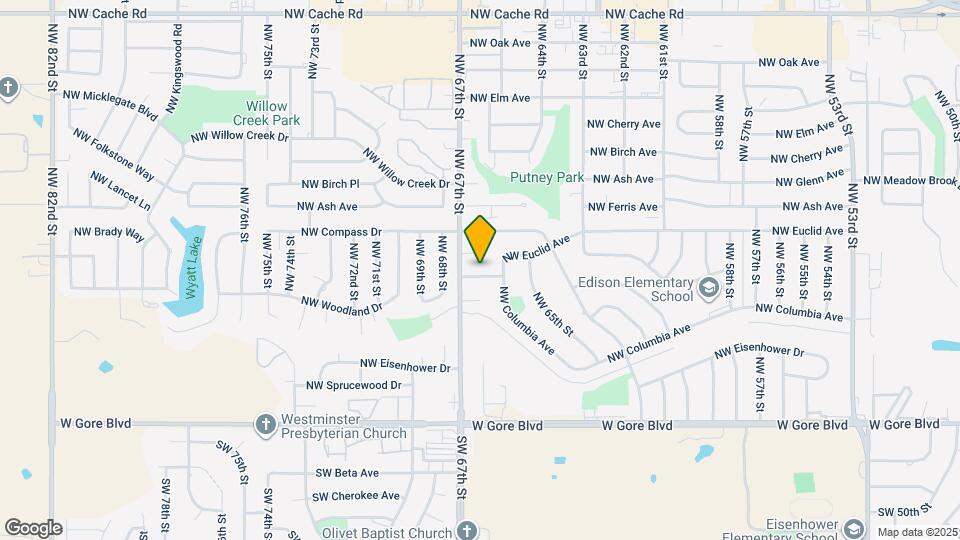 6605 NW Euclid Ave Map and Location Details